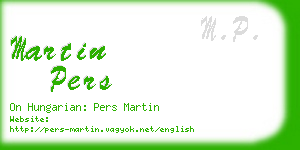 martin pers business card